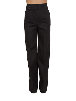 Pantaloni Emon Nenette in cotone nero in DONNA