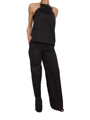 Pantaloni Emon Nenette in cotone nero in DONNA