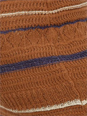 Gonna Wendy Nenette in maglia crochet marrone in DONNA