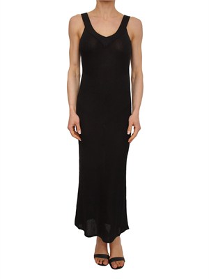 Abito lungo Tequila Nenette in maglia e lurex nero in DONNA