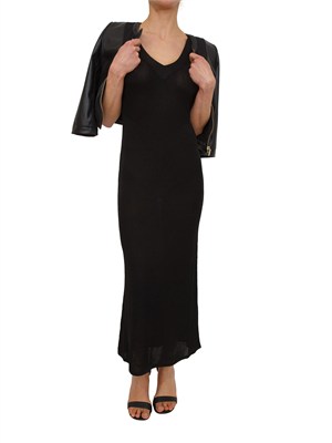 Abito lungo Tequila Nenette in maglia e lurex nero in DONNA