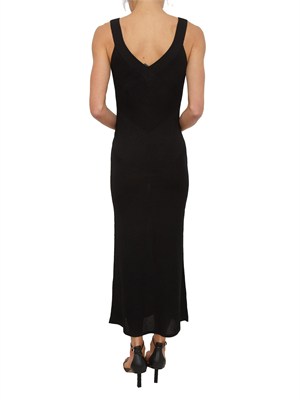 Abito lungo Tequila Nenette in maglia e lurex nero in DONNA