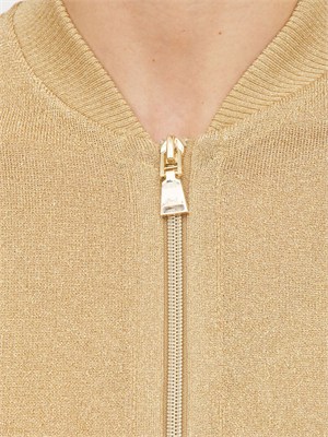 Giacca in maglia Limoncello Nenette in lurex oro in DONNA