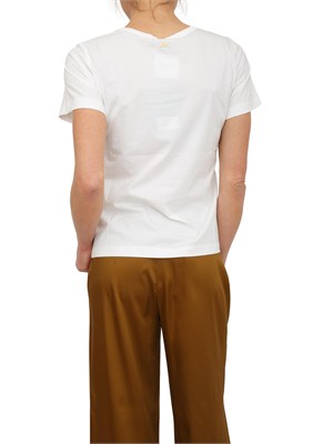 T-shirt Fersi Nenette in cotone avorio con catena a castoni in DONNA