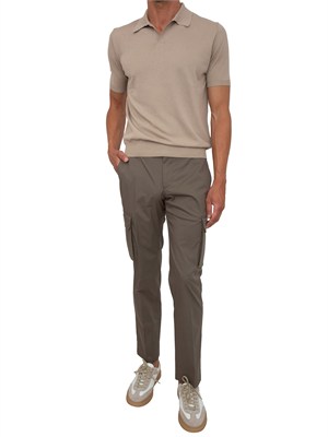Polo Aiace Galassi in maglia di cotone beige in UOMO