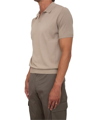 Polo Aiace Galassi in maglia di cotone beige in UOMO