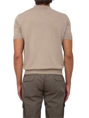 Polo Aiace Galassi in maglia di cotone beige in UOMO