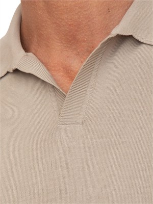 Polo Aiace Galassi in maglia di cotone beige in UOMO