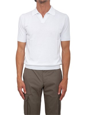 Polo Aiace Galassi in maglia di cotone bianca in UOMO