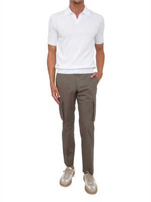 Polo Aiace Galassi in maglia di cotone bianca in UOMO