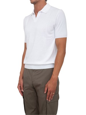 Polo Aiace Galassi in maglia di cotone bianca in UOMO