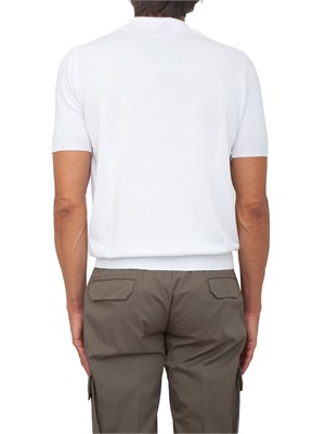 Polo Aiace Galassi in maglia di cotone bianca in UOMO