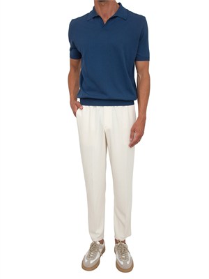 Polo Aiace Galassi in maglia di cotone blu in UOMO