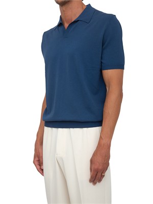 Polo Aiace Galassi in maglia di cotone blu in UOMO