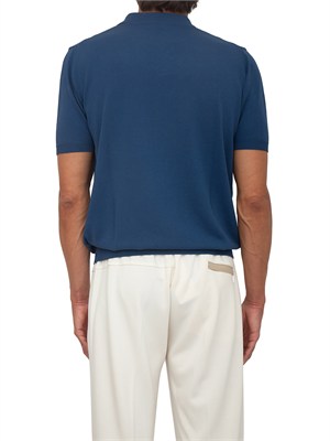 Polo Aiace Galassi in maglia di cotone blu in UOMO