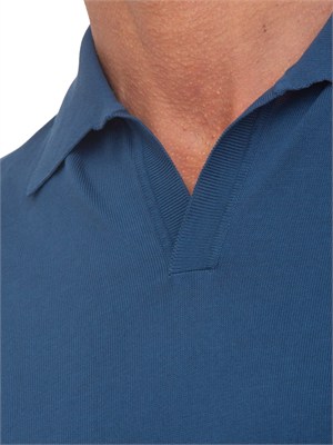 Polo Aiace Galassi in maglia di cotone blu in UOMO