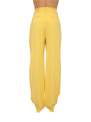 Pantaloni Elisabetta Franchi in crêpe leggero giallo in DONNA