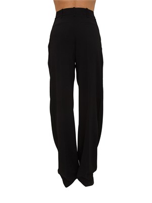 Pantaloni Elisabetta Franchi in crêpe leggero nero in DONNA