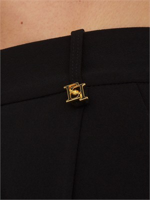 Pantaloni Elisabetta Franchi in crêpe leggero nero in DONNA