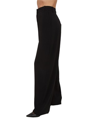 Pantaloni Elisabetta Franchi in crêpe leggero nero in DONNA