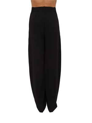 Pantaloni Elisabetta Franchi in crêpe leggero nero in DONNA