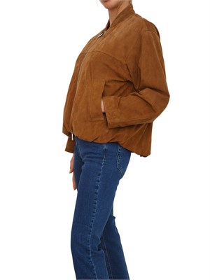 Giubbino Orata Marella in camoscio cammello in DONNA