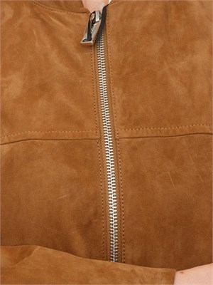 Giubbino Orata Marella in camoscio cammello in DONNA