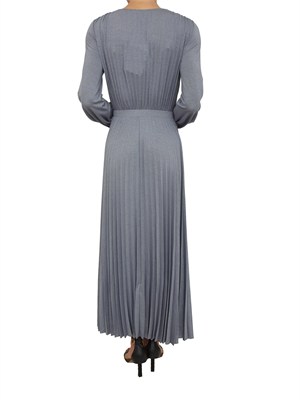 Abito lungo Mallo Marella in jersey lurex grigio a plissÈ in DONNA