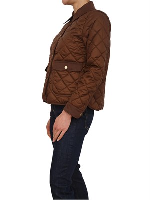 Piumino trapuntato Asti Marella in tessuto antigoccia marrone in DONNA