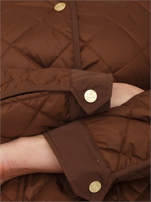 Piumino trapuntato Asti Marella in tessuto antigoccia marrone in DONNA