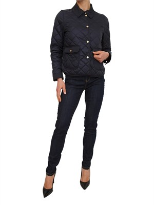 Piumino trapuntato Asti Marella in tessuto antigoccia blu in DONNA