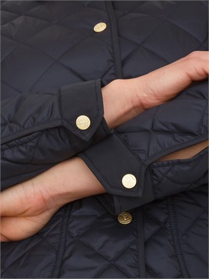 Piumino trapuntato Asti Marella in tessuto antigoccia blu in DONNA