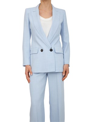 Giacca Canzone Marella in tela tecnica celeste effetto malfilÉ in DONNA