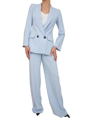 Giacca Canzone Marella in tela tecnica celeste effetto malfilÉ in DONNA