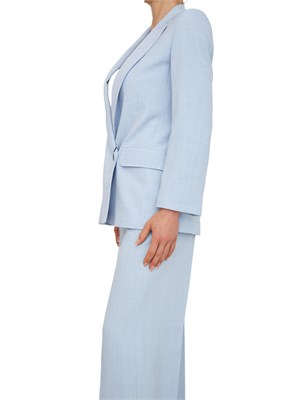 Giacca Canzone Marella in tela tecnica celeste effetto malfilÉ in DONNA