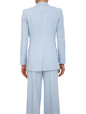 Giacca Canzone Marella in tela tecnica celeste effetto malfilÉ in DONNA