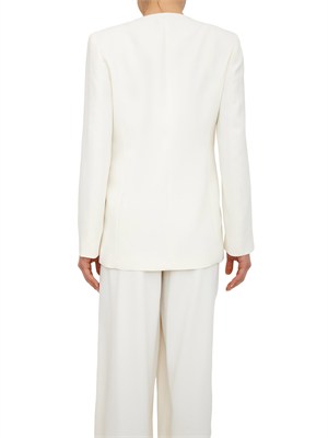Giacca monopetto Effige Marella in crêpe envers satin avorio in DONNA