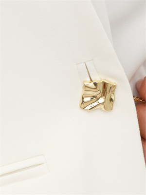 Giacca monopetto Effige Marella in crêpe envers satin avorio in DONNA