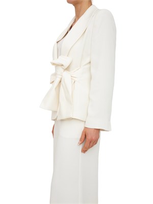 Giacca Meandro Marella in crêpe envers satin avorio in DONNA