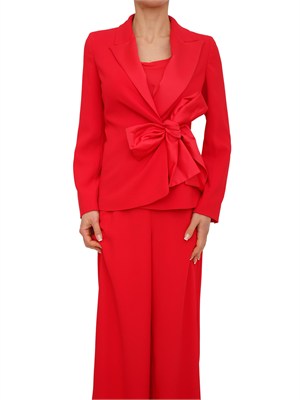 Giacca Meandro Marella in crêpe envers satin rosso in DONNA