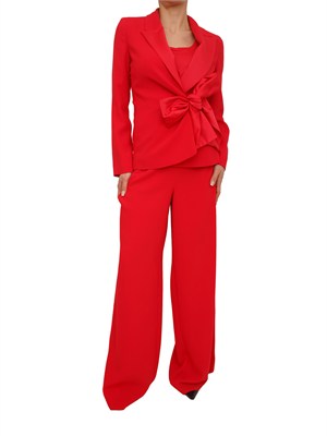 Giacca Meandro Marella in crêpe envers satin rosso in DONNA