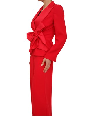 Giacca Meandro Marella in crêpe envers satin rosso in DONNA