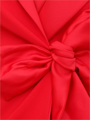 Giacca Meandro Marella in crêpe envers satin rosso in DONNA