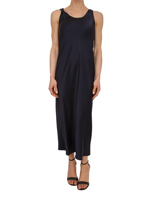 Abito Ovale Marella in double satin blu in DONNA