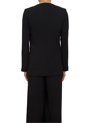 Giacca monopetto Effige Marella in crêpe envers satin nero in DONNA