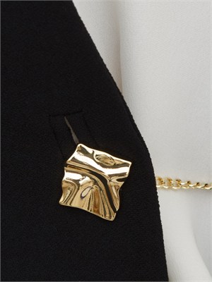 Giacca monopetto Effige Marella in crêpe envers satin nero in DONNA