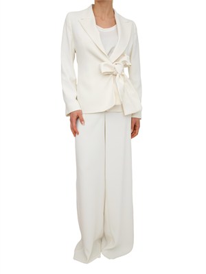 Pantaloni Campo Marella in crêpe envers satin avorio in DONNA