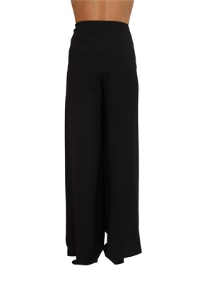 Pantaloni Campo Marella in crêpe envers satin nero in DONNA
