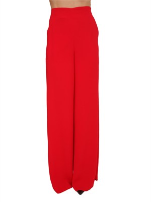 Pantaloni Campo Marella in crêpe envers satin rosso in DONNA