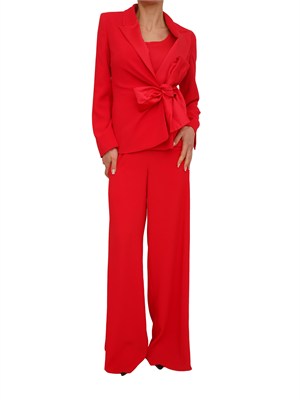 Pantaloni Campo Marella in crêpe envers satin rosso in DONNA